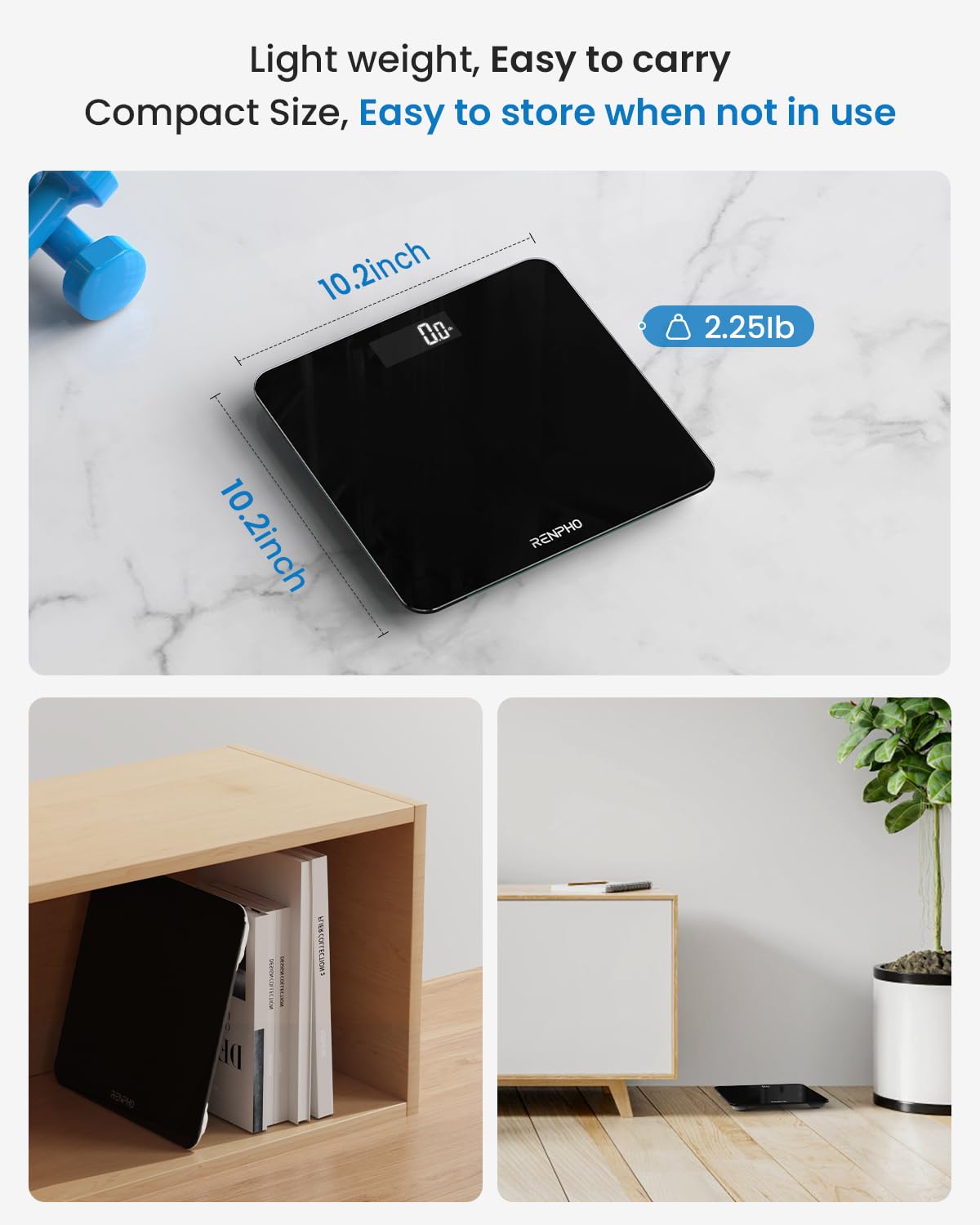 👉 Digitale Personenwaage mit Hochpräzisions-Sensoren – Körperwaage aus Sicherheitsglas, Step-On Technik, Schwarz
